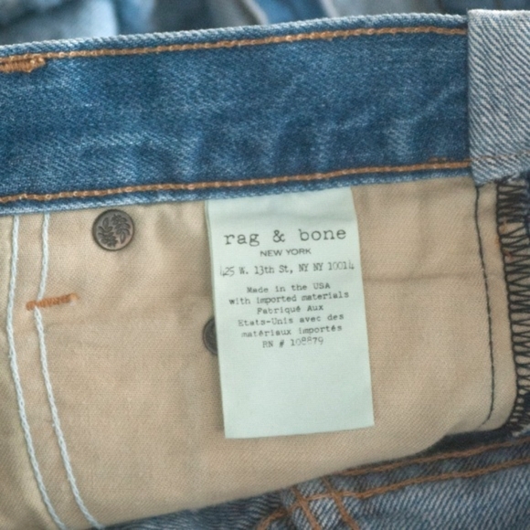 Rag & Bone Marilyn Reverse Selvedge Denim Button Fly Shorts - Picture 11 of 14